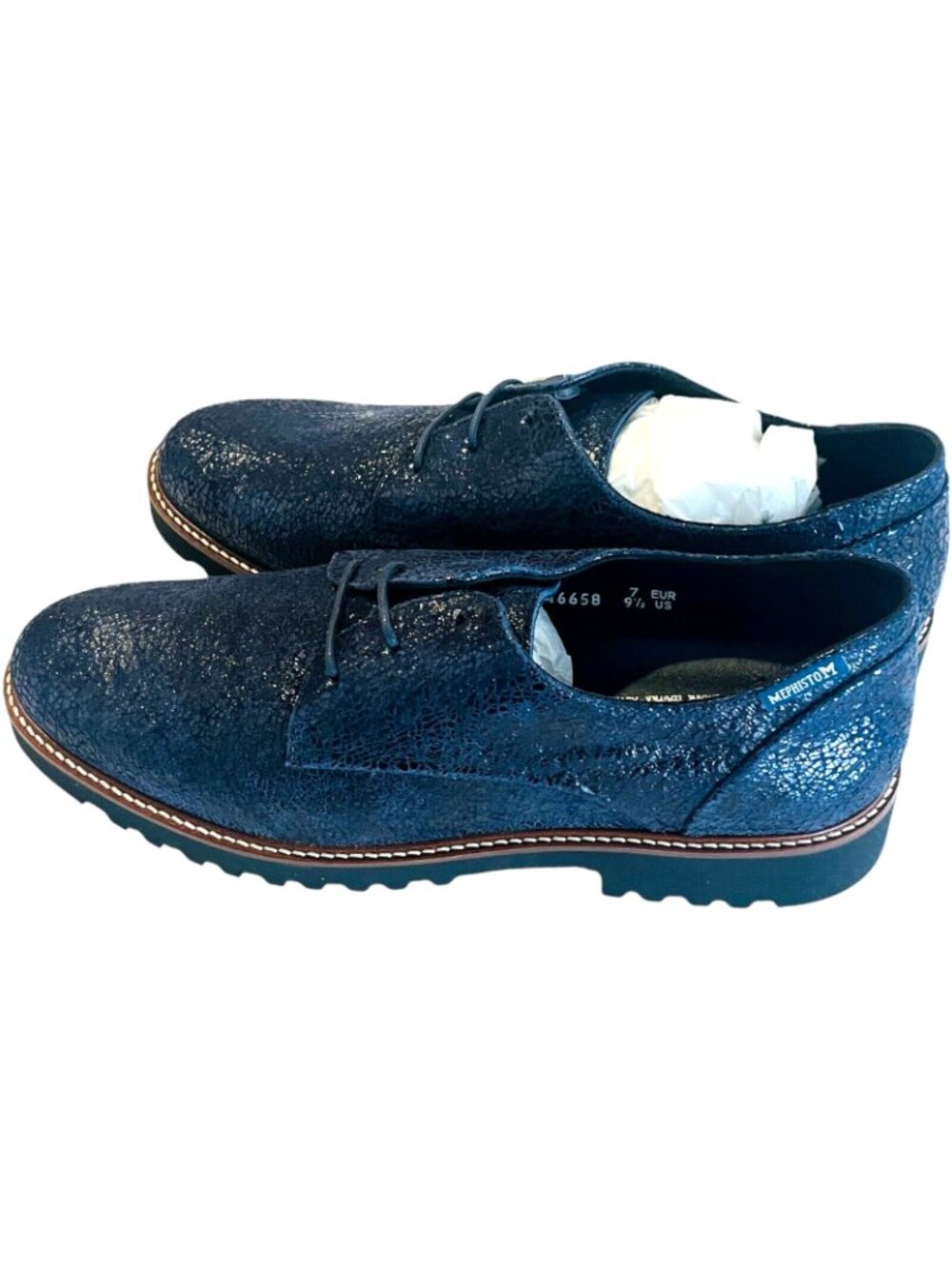 MEPHISTO Sabatina Leather Navy Crash 13345 Women's US Size 9.5 - NEW - Picture 4 of 9